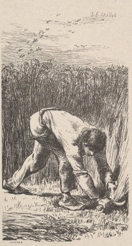 The Reaper with Sickle Jean-Francois Millet 